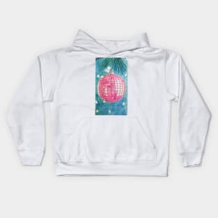 Funky Christmas discoball Kids Hoodie